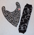 Skulls Bib and Legwarmers Set