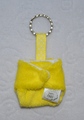 Cloth Nappy Keyring: Yellow Minkee