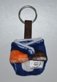 Cloth Nappy Keyring: Navy Spots