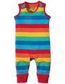 30% OFF Frugi Kneepatch Dungarees: Rainbow Stripe