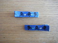 Hair clips - Blue Sparkly Skulls - Medium