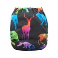 Alva Baby Onesize Nappy: Rainbow Animals