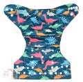 Alva Baby Onesize Nappy: Rainbow Dinosaurs