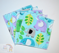 5-Pack Large Washable Wipes: Elephants Velour