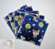 5-Pack Large Washable Wipes: Midnight Deer