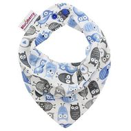 20% OFF! Blueberry Bandana Bib: Blue Owls