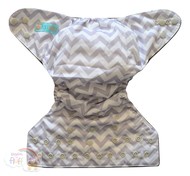 Alva Baby Onesize Nappy Wrap: Grey Chevron