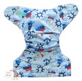 NEW! Alva Onesize Nappy Wrap: Sailboats