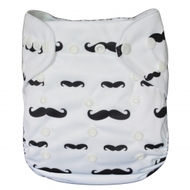 Alva Baby Onesize Nappy: Moustache