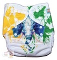 Alva Baby Onesize Nappy: Carnival Elephant