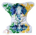 Alva Baby Onesize Nappy: Carnival Elephant