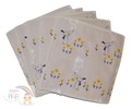 5-Pack Large Washable Wipes: Puppy Rain Clouds Towelling