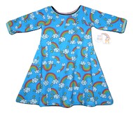 9-12m Sweet Agnes Dress: Rainbow Doodles