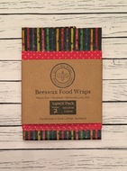 NEW! Queen Bee Beeswax Food Wraps: Lunch Pack: Dots and Stripes