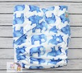 Alva Baby Onesize Nappy: Blue Elephants