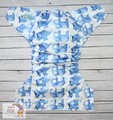 Alva Baby Onesize Nappy: Blue Elephants