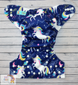NEW! Alva Baby Onesize Nappy: Celestial Unicorns