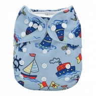 Alva Baby Onesize Nappy: Sailboats