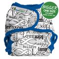 Best Bottoms Bigger Nappy Shell: Blue Ribbons