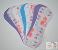 Pack of 9 Fleece Nappy Liners - Owls and Hearts