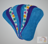 Pack of 9 Fleece Nappy Liners - Blues and Stars