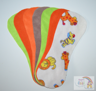 Pack of 7 Fleece Nappy Liners - Safari Mix