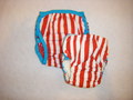 30% OFF! Dunk n Fluff Fitted Nappy & Wrap Set - Large - Cat in the Hat