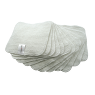 Muslinz Bamboo Cotton Terry Wipes: White