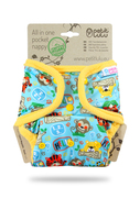 40% OFF! Petit Lulu Onesize AIO Pocket Nappy: School Jungle