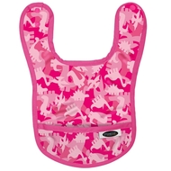 Imagine Baby Bib: Pink Camosaur