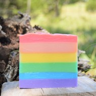 Sheepish Grins 4oz Goats Milk Soap: Rainbow Delight