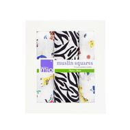 NEW! Bambino Mio Bamboo Muslin Squares 3pk: Safari Celebration