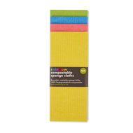 NEW! Ecoliving Compostable Sponge Cleaning Cloths 4pk: Rainbow