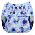 Blueberry Onesize Capri Nappy Wrap: Blueberry Blooms