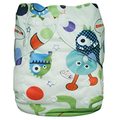 Alva Baby Onesize Nappy: Monsters Green