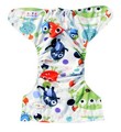 Alva Baby Onesize Nappy: Monsters Green