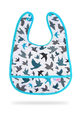 Petit Lulu Bib: Turquoise Birds