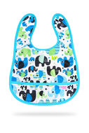 Petit Lulu Bib: Blue Elephants