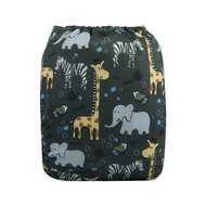 Alva Baby Onesize Nappy: Giraffe and Friends Forest