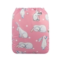 Alva Baby Onesize Nappy: Bunnies on Pink