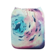 Alva Baby Onesize Nappy: Dolphin Pod