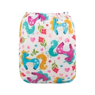 Alva Baby Onesize Nappy: Bright Unicorns