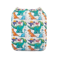 Alva Baby Onesize Nappy: Multi Dino