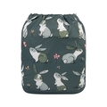Alva Baby Onesize Nappy: Bunnies on Grey