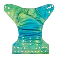 Alva Baby Onesize Nappy: Rustic Mermaid Scales