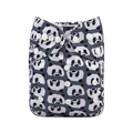 Alva Baby Onesize Nappy: Pandas on Grey