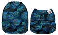 SPECIAL OFFER! Mama Koala Onesize Pocket Nappy NO INSERTS: Dragons Blue