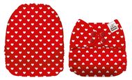 SPECIAL OFFER! Mama Koala Onesize Pocket Nappy NO INSERTS: Polka Dot Hearts