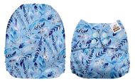 SPECIAL OFFER! Mama Koala Onesize Pocket Nappy NO INSERTS: Feathers on Aqua