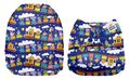 SPECIAL OFFER! Mama Koala Onesize Pocket Nappy NO INSERTS: All Aboard the Circus Train!